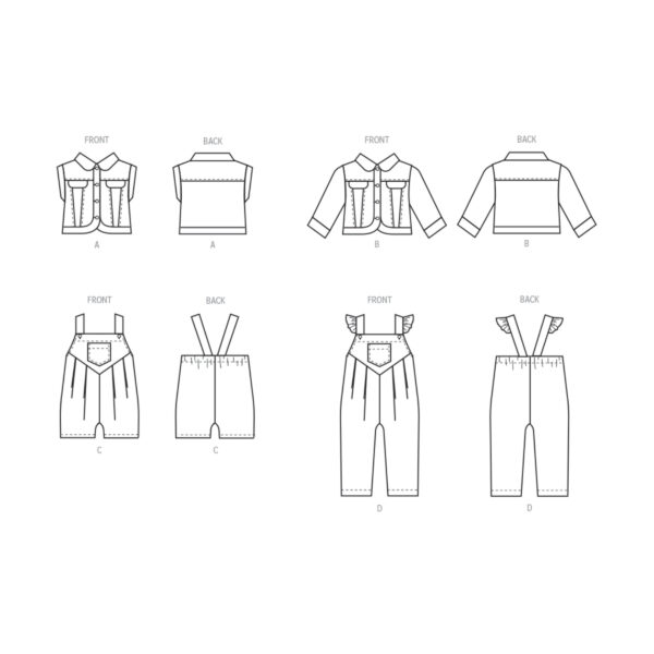 McCalls Schnittmuster M8487 - Babykleidung, Latzhose, Weste, Jacke – Bild 8