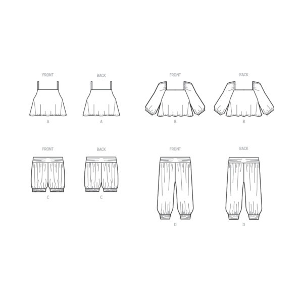 McCalls Schnittmuster M8488 - Baby- und Kleinkindermode - Pumphose, Oberteil – Bild 6
