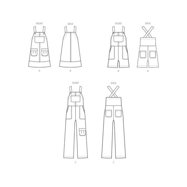 McCalls Schnittmuster M8489 - Kindermode - Latzrock, Latzhose – Bild 7