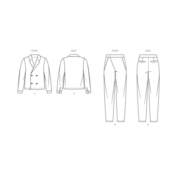 knowME Schnittmuster - ME2079 - Herrenkurzjacke, Herrenhose – Bild 6