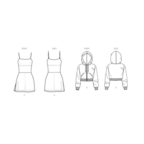 knowME Schnittmuster - ME2080 - Shirtkleid, Kapuzenjacke – Bild 6