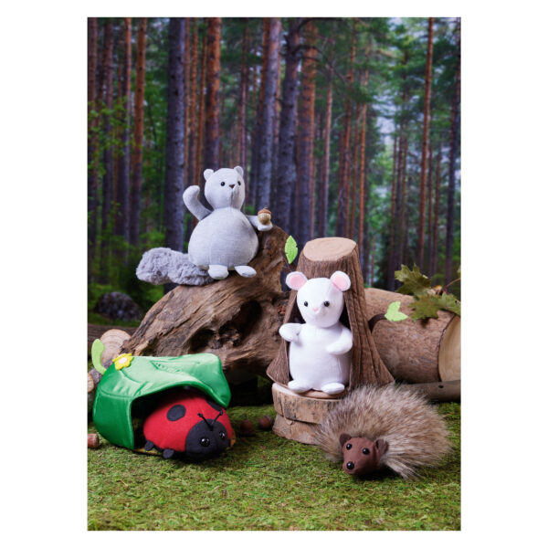 McCalls Schnittmuster M8469 - Plüschtiere - Eichhörnchen, Igel, Marienkäfer, Maus, Baum, Blatt – Bild 2