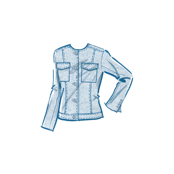McCalls Schnittmuster M8474 - Jeansjacke ohne Kragen für Damen – Bild 6