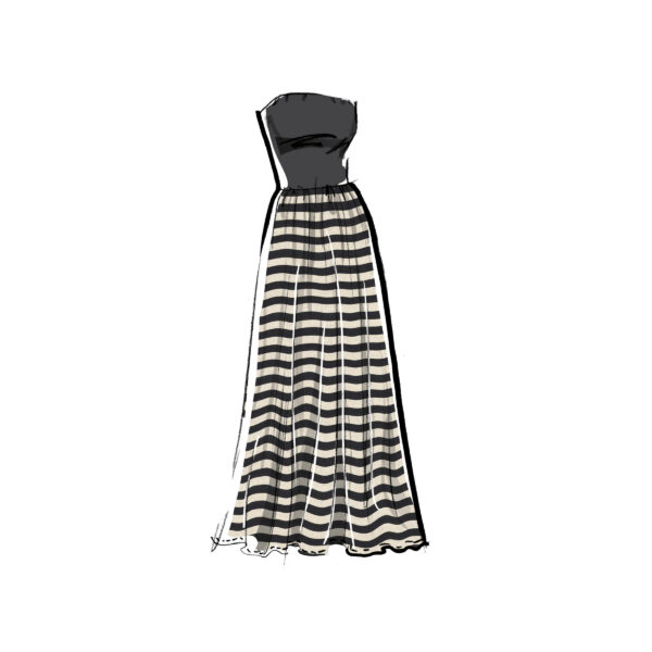 McCalls Schnittmuster M8476 - Sommerkleid mit langem Rock – Bild 4