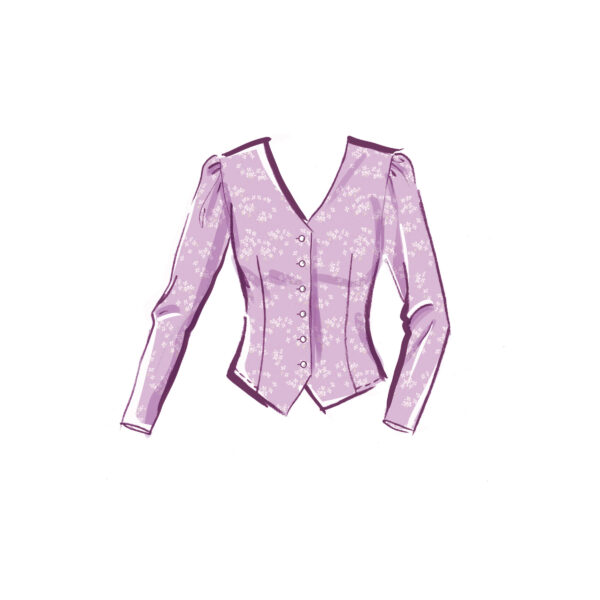 McCalls Schnittmuster M8451 - Bluse mit Ecke am vorderen Saumabschluss – Bild 4