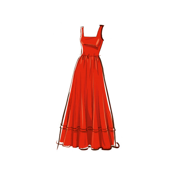 McCalls Schnittmuster M8476 - Sommerkleid mit langem Rock – Bild 5
