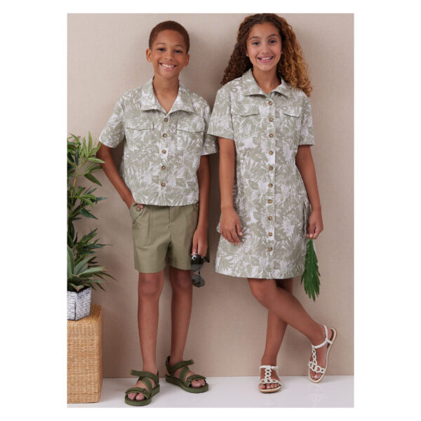McCalls Schnittmuster M8462 - Hemd, Shorts, Hose, Kleid für Kinder – Bild 2
