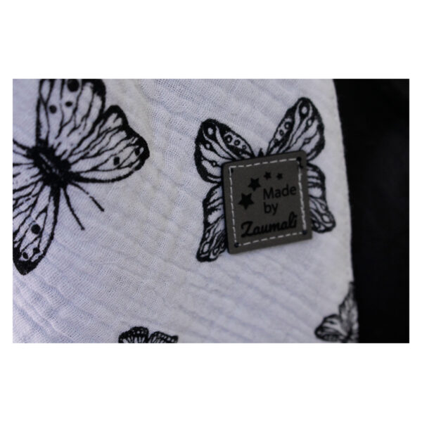 XXL Tuch - Maxituch, Dreieckstuch - Musselin - Weiß/ Schwarz - Schmetterling - doppellagig - 2,40m x 1,50m – Bild 5