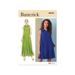 Butterick Schnittmuster - B6994 - Sommerkleid mit kleinem Kragen,  A-Form