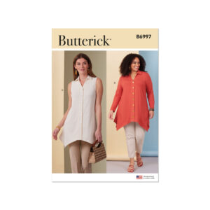 Butterick Schnittmuster - B6997 - Zipfelbluse mit mit kleinem Hemdkragen