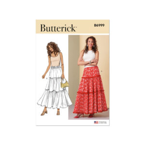 Butterick Schnittmuster - B6999 - langer Stufenrock, idealer Sommerbegleiter
