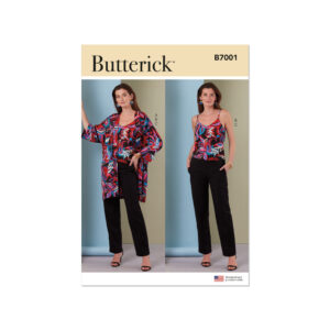 Butterick Schnittmuster - B7001 - Damenset aus Hose, Top und leichter Jacke