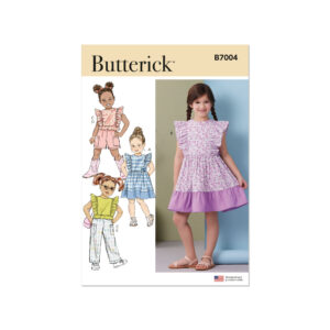 Butterick Schnittmuster - B7004 - Sommerkleid, Bluse und Hose für kleine Mädchen