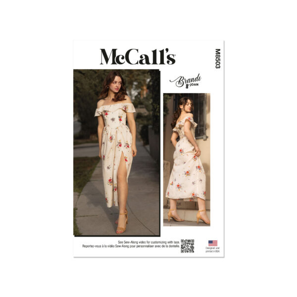 McCalls Schnittmuster M8503 - schulterfreies Sommerkleid mit Volant