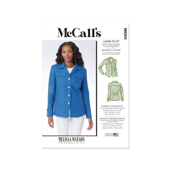McCalls Schnittmuster M8504 - sportliche, kurze Damenjacke