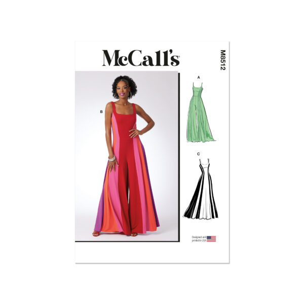 McCalls Schnittmuster M8512 - eleganter Sommeroverall mit weitem Bein
