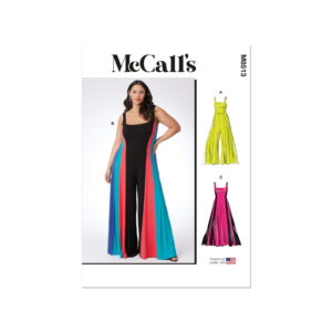 McCalls Schnittmuster M8513 - eleganter Sommeroverall mit weitem Bein, starke Größen