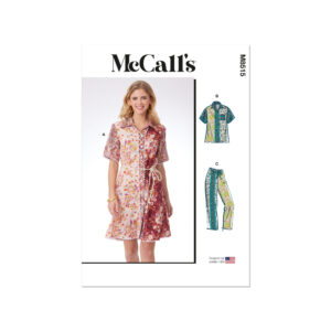 McCalls Schnittmuster M8515 - lässige Bluse, Hose oder schlichtes Minikleid
