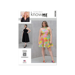 knowME Schnittmuster - ME2085 - schulterfreies Kleid mit raffiniertem Ausschnitt