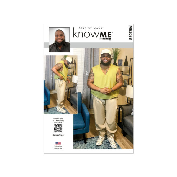 knowME Schnittmuster - ME2088 - legere  Herrenhose, ärmelloses Herrenshirt