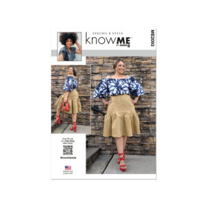 knowME Schnittmuster - ME2093 - Rock mit voluminösen Falten , Carmenbluse