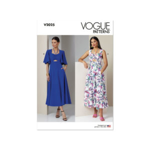 Vogue Schnittmuster - V2025 - Sommerkleid mit Flügelärmel