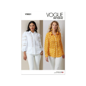 Vogue Schnittmuster V2031 -  langärmelige Bluse mit Hemdkragen