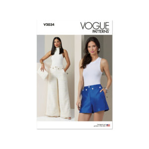 Vogue Schnittmuster - V2034 - elegante Damenhose in zwei Ausführungen