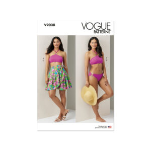 Vogue Schnittmuster V2038 - Bikini und kurzer Wickelrock