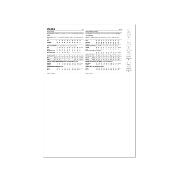 Butterick Schnittmuster - B6993 - sommerliches Kleid mit Stufenrock – Bild 6