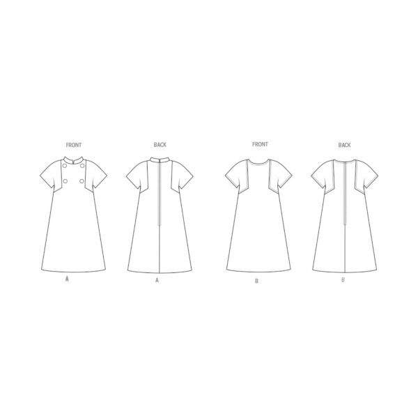 Butterick Schnittmuster - B6990 - Vintage - schlichtes, elegantes Kleid der 60er Jahre – Bild 3