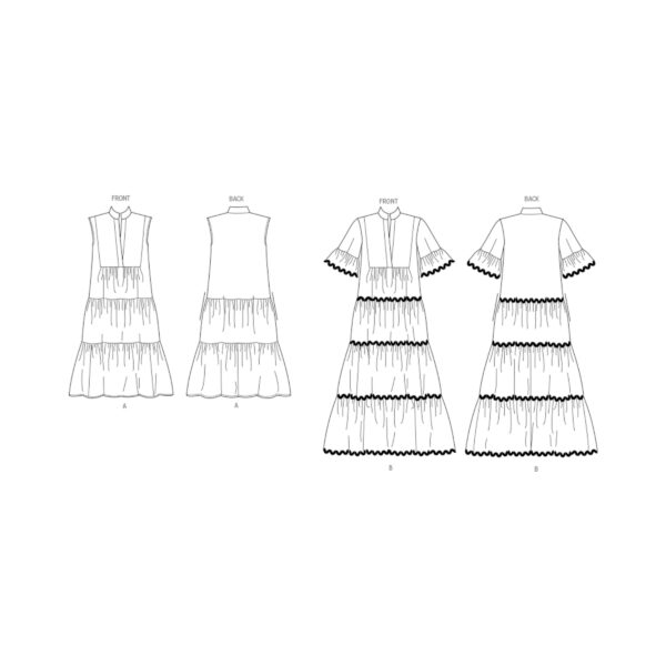 Butterick Schnittmuster - B6993 - sommerliches Kleid mit Stufenrock – Bild 5