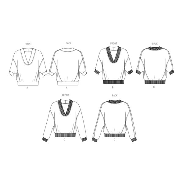 Butterick Schnittmuster - B6996 - Damenshirt, Damenpullover – Bild 8