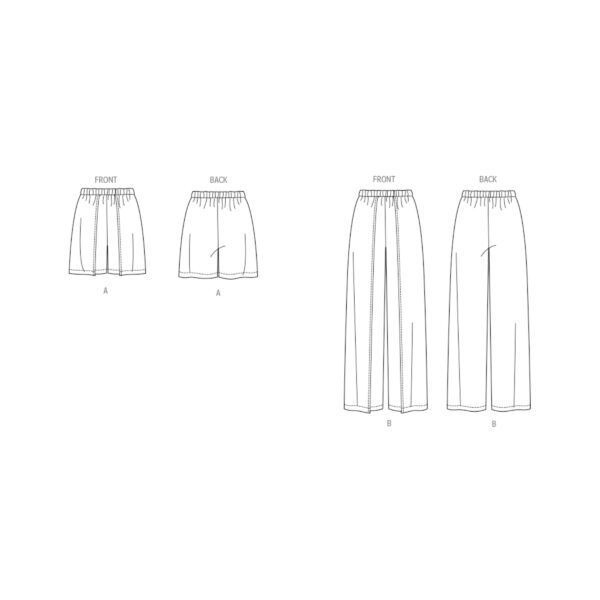 Butterick Schnittmuster - B7000 - lässige Sommerhose oder Shorts für Damen – Bild 5