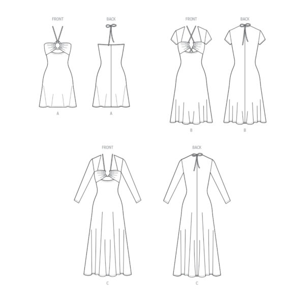 McCalls Schnittmuster M8505 - extravagantes Abendkleid in drei Varianten – Bild 7