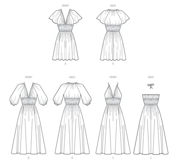 McCalls Schnittmuster M8507 - legeres Sommerkleid mit Gummizug in der Taille – Bild 8