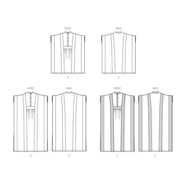 McCalls Schnittmuster M8516 - bequemes, lässig weites Hauskleid, Strandkleid – Bild 7