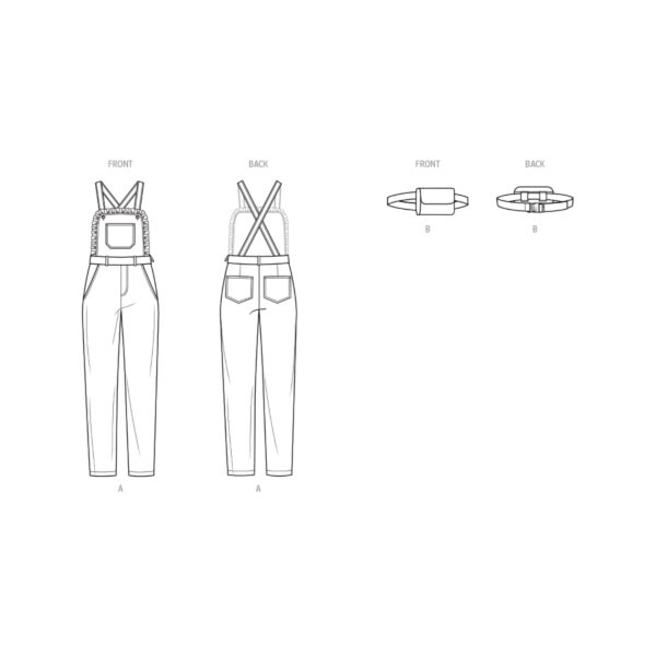 knowME Schnittmuster - ME2083 - Latzhose für Damen, starke Größen – Bild 4