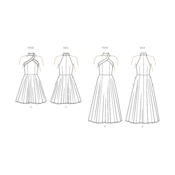 knowME Schnittmuster - ME2085 - schulterfreies Kleid mit raffiniertem Ausschnitt – Bild 8