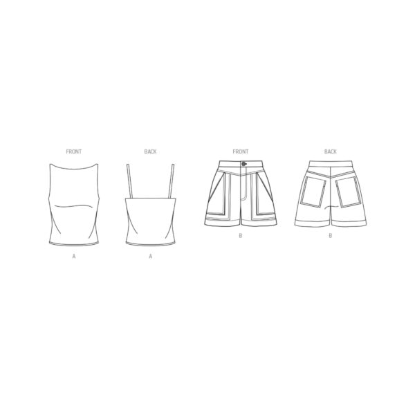 knowME Schnittmuster - ME2090 - Damentop und Shorts – Bild 5