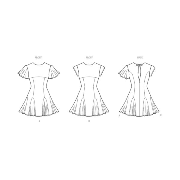 knowME Schnittmuster - ME2091 - schickes Sommerkleid mit Flügelärmeln – Bild 8