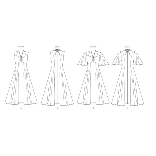 Vogue Schnittmuster - V2025 - Sommerkleid mit Flügelärmel – Bild 6
