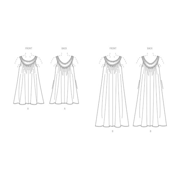 Vogue Schnittmuster V2026 - legeres Sommerkleid mit Rundpasse – Bild 7