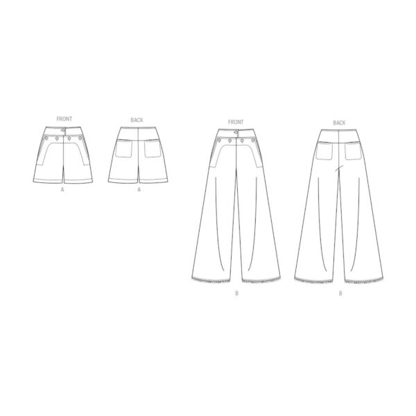 Vogue Schnittmuster - V2034 - elegante Damenhose in zwei Ausführungen – Bild 7