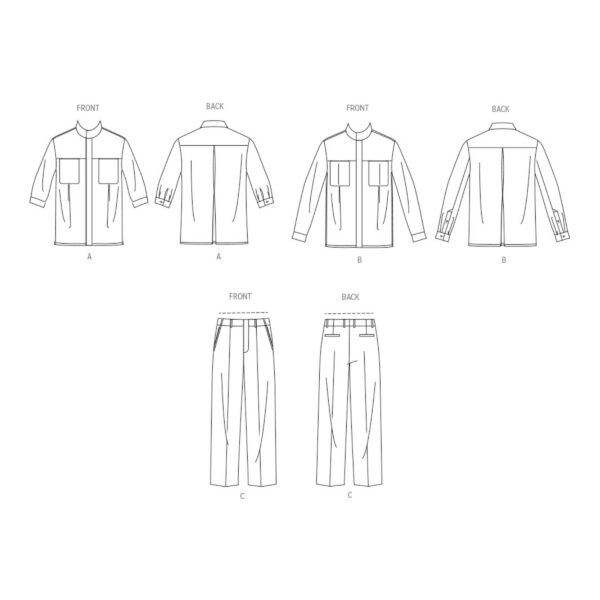 Vogue Schnittmuster V2039 - Hose, Hemd oder Jacke- Unisex – Bild 10