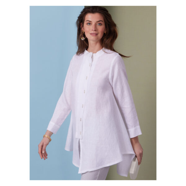 Butterick Schnittmuster - B6995 - extravagante Zipfelbluse mit Knopfleiste – Bild 2