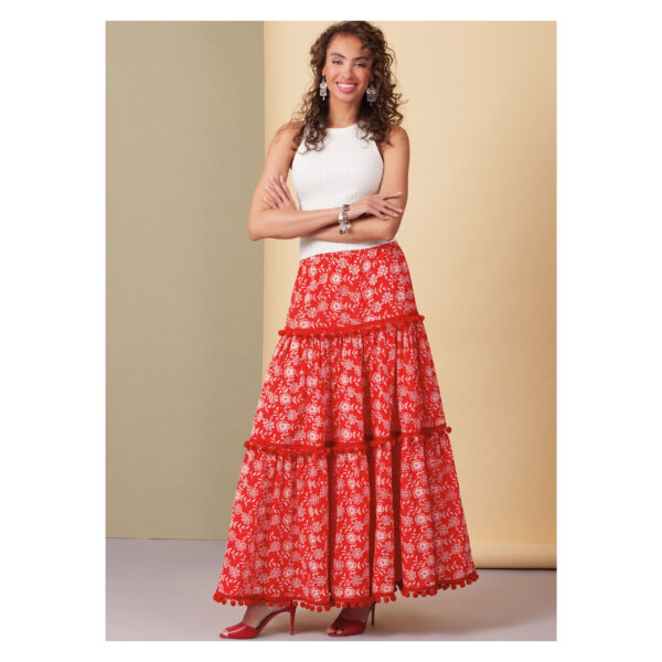 Butterick Schnittmuster - B6999 - langer Stufenrock, idealer Sommerbegleiter – Bild 2
