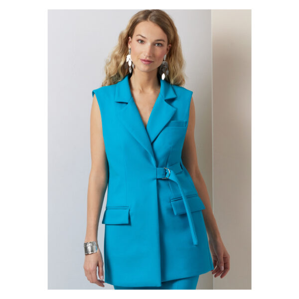 Vogue Schnittmuster V2036 -  Damenweste und Dreiviertelhose – Bild 2