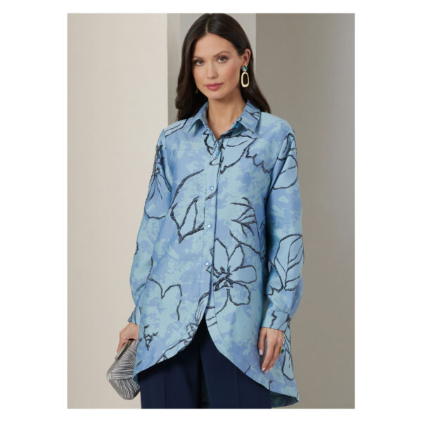 Vogue Schnittmuster - V2037 - elegante Damenhose, Top und lange Bluse – Bild 2
