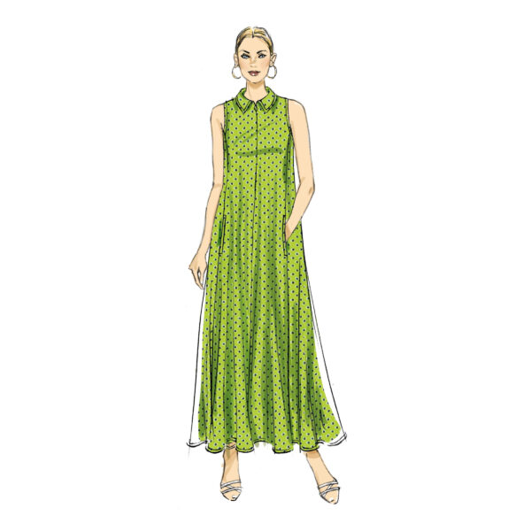Butterick Schnittmuster - B6994 - Sommerkleid mit kleinem Kragen,  A-Form – Bild 3